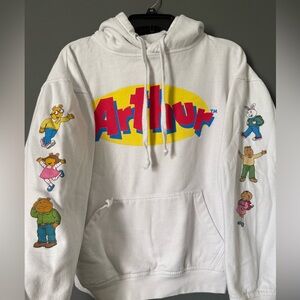 White Hoodie with Arthur Characters